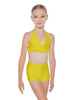 Solid Lycra V Bra with Ruffles