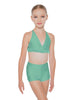 Solid Lycra V Bra with Ruffles