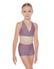 Solid Lycra V Bra with Ruffles