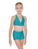 Solid Lycra V Bra with Ruffles