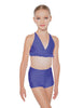 Solid Lycra V Bra with Ruffles