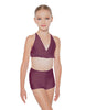 Solid Lycra V Bra with Ruffles