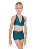 Solid Lycra V Bra with Ruffles