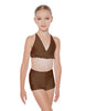 Solid Lycra V Bra with Ruffles
