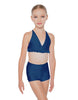 Solid Lycra V Bra with Ruffles