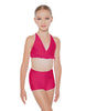 Solid Lycra V Bra with Ruffles