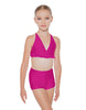 Solid Lycra V Bra with Ruffles