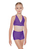 Solid Lycra V Bra with Ruffles