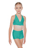 Solid Lycra V Bra with Ruffles