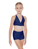 Solid Lycra V Bra with Ruffles