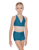 Solid Lycra V Bra with Ruffles