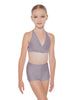 Solid Lycra V Bra with Ruffles