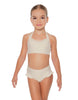 Solid Lycra Halter Sweetheart Bra with Ruffle