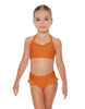 Solid Lycra Halter Sweetheart Bra with Ruffle