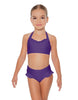Solid Lycra Halter Sweetheart Bra with Ruffle