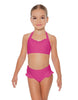 Solid Lycra Halter Sweetheart Bra with Ruffle