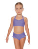 Solid Lycra Halter Sweetheart Bra with Ruffle