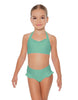 Solid Lycra Halter Sweetheart Bra with Ruffle