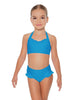 Solid Lycra Halter Sweetheart Bra with Ruffle
