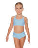 Solid Lycra Halter Sweetheart Bra with Ruffle
