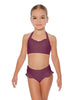 Solid Lycra Halter Sweetheart Bra with Ruffle