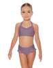 Solid Lycra Halter Sweetheart Bra with Ruffle