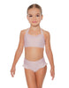 Solid Lycra Halter Sweetheart Bra with Ruffle