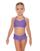 Solid Lycra Halter Sweetheart Bra with Ruffle