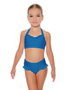 Solid Lycra Halter Sweetheart Bra with Ruffle