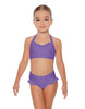 Solid Lycra Halter Sweetheart Bra with Ruffle