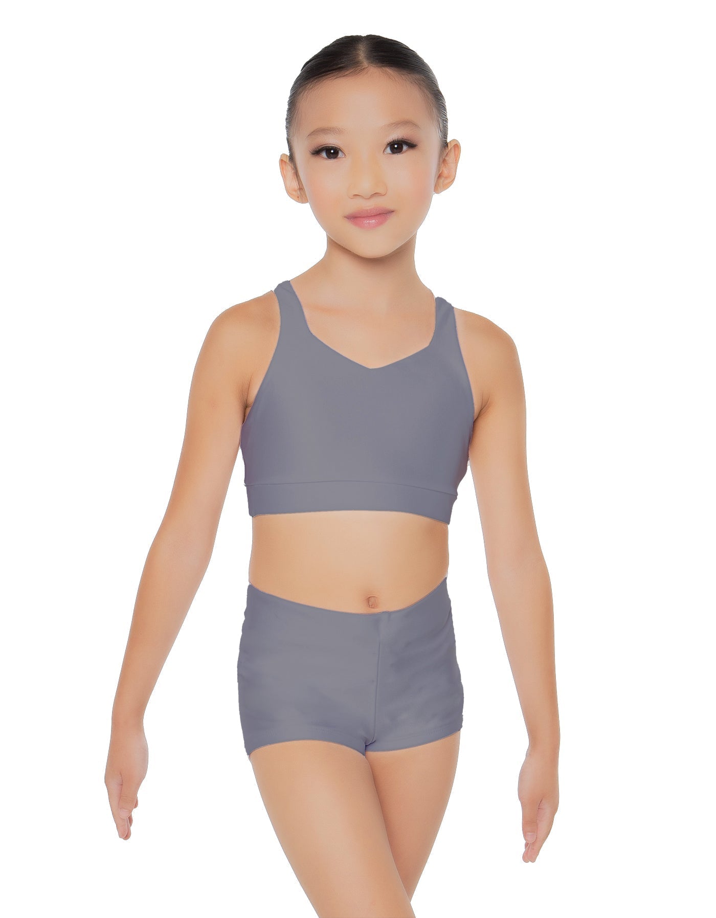 Solid Lycra Sweetheart Crop