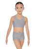 Solid Lycra Sweetheart Crop