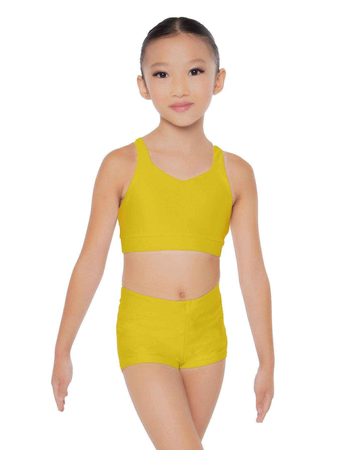 Solid Lycra Sweetheart Crop