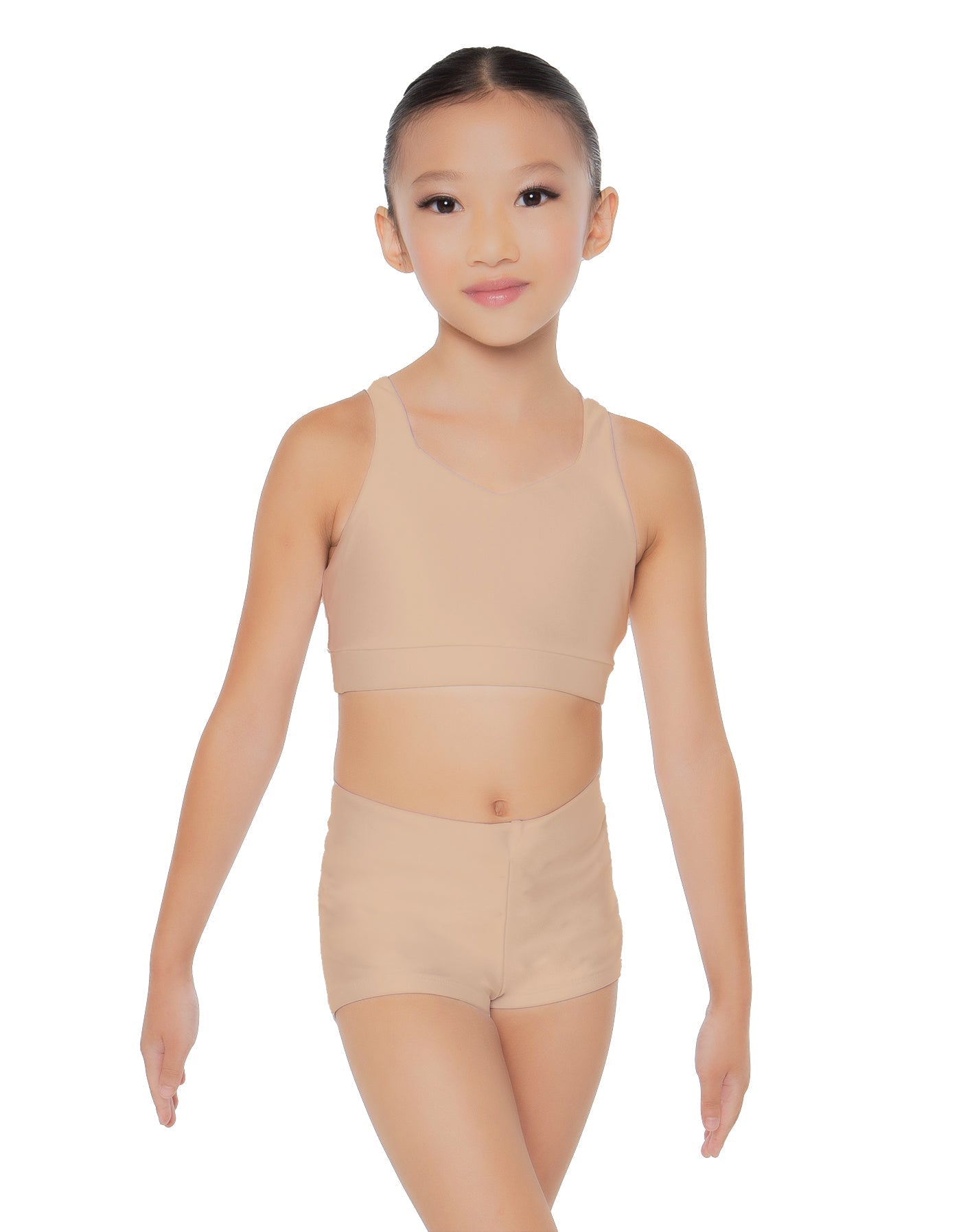 Solid Lycra Sweetheart Crop