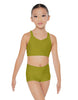 Solid Lycra Sweetheart Crop