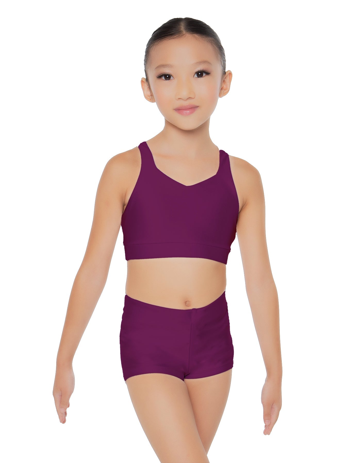 Solid Lycra Sweetheart Crop