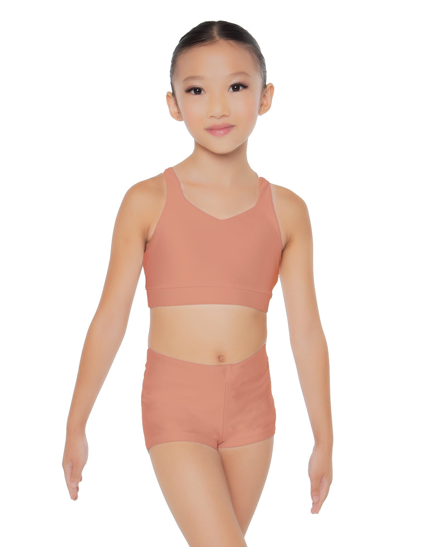 Solid Lycra Sweetheart Crop