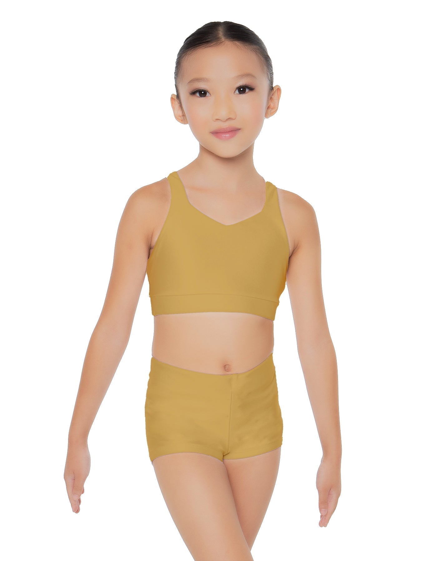 Solid Lycra Sweetheart Crop