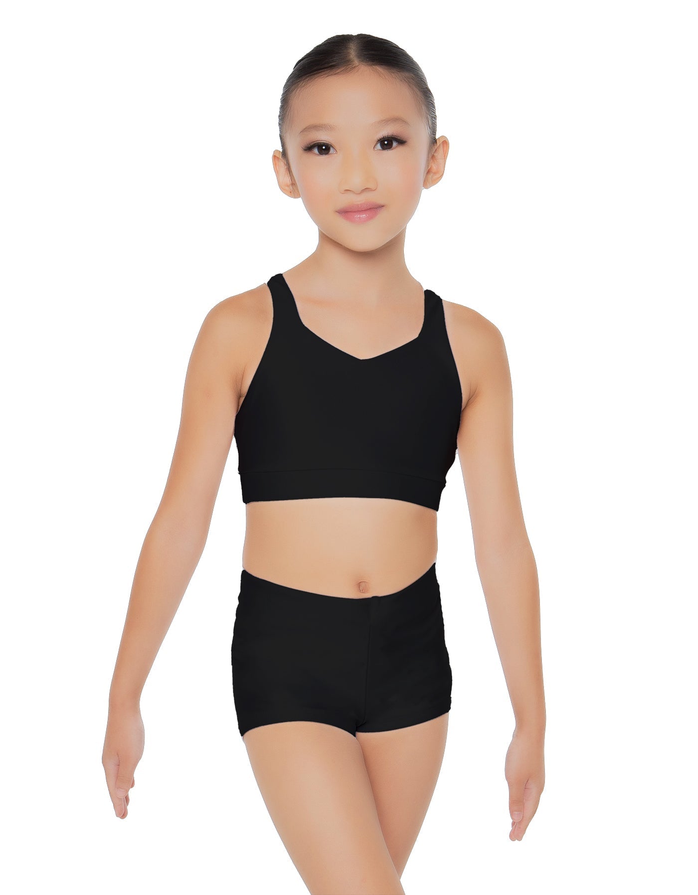 Solid Lycra Sweetheart Crop