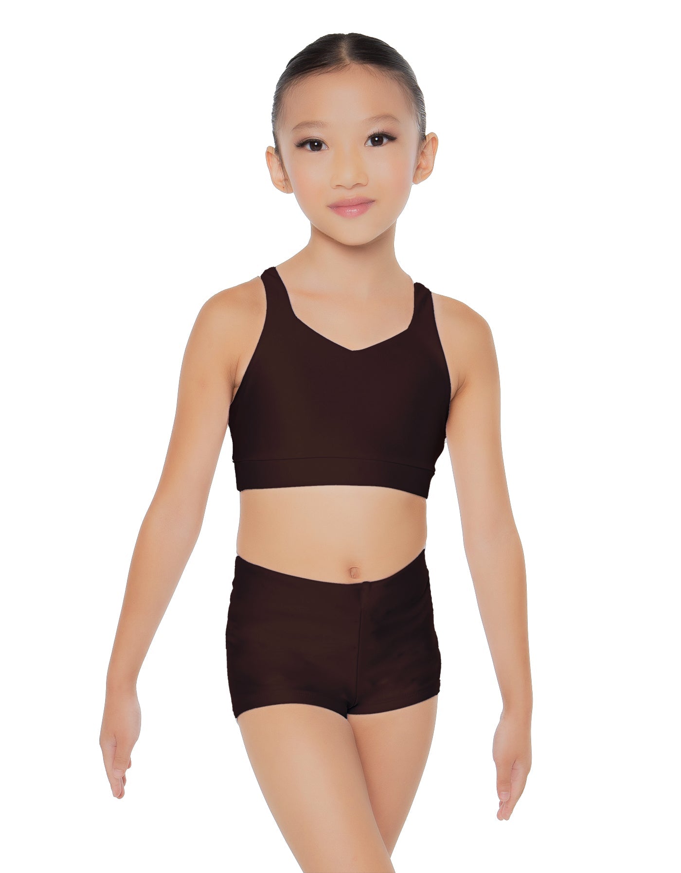 Solid Lycra Sweetheart Crop