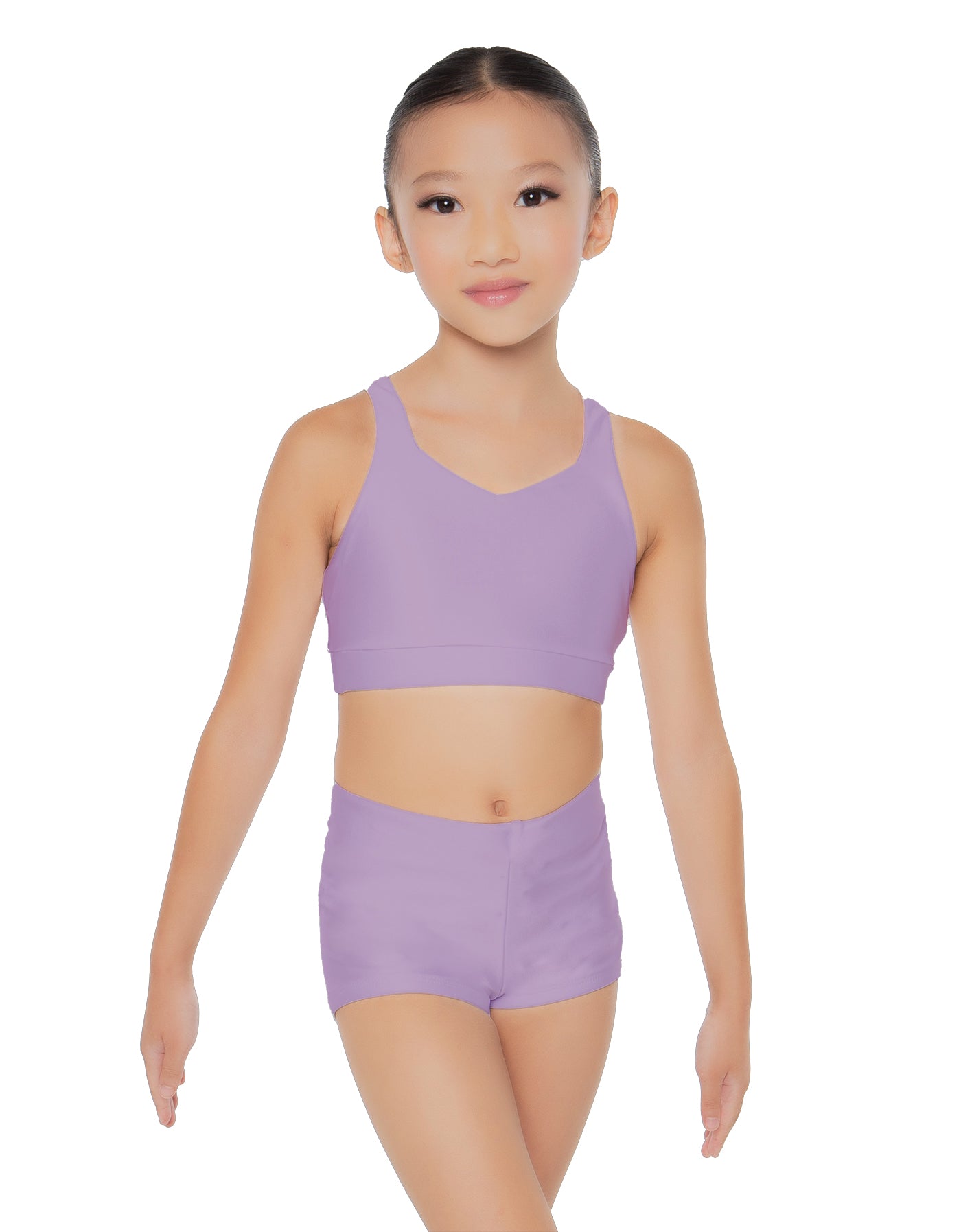 Solid Lycra Sweetheart Crop