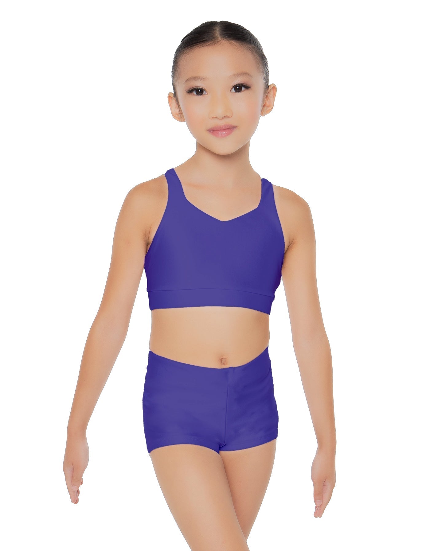Solid Lycra Sweetheart Crop