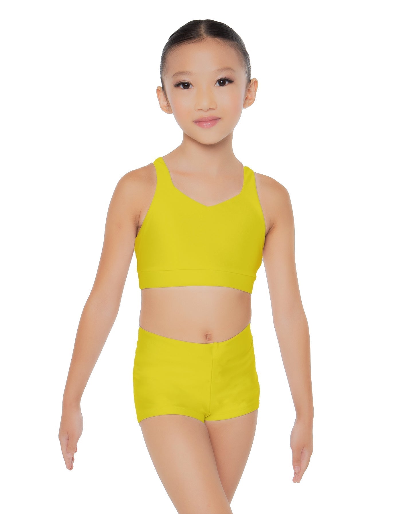 Solid Lycra Sweetheart Crop