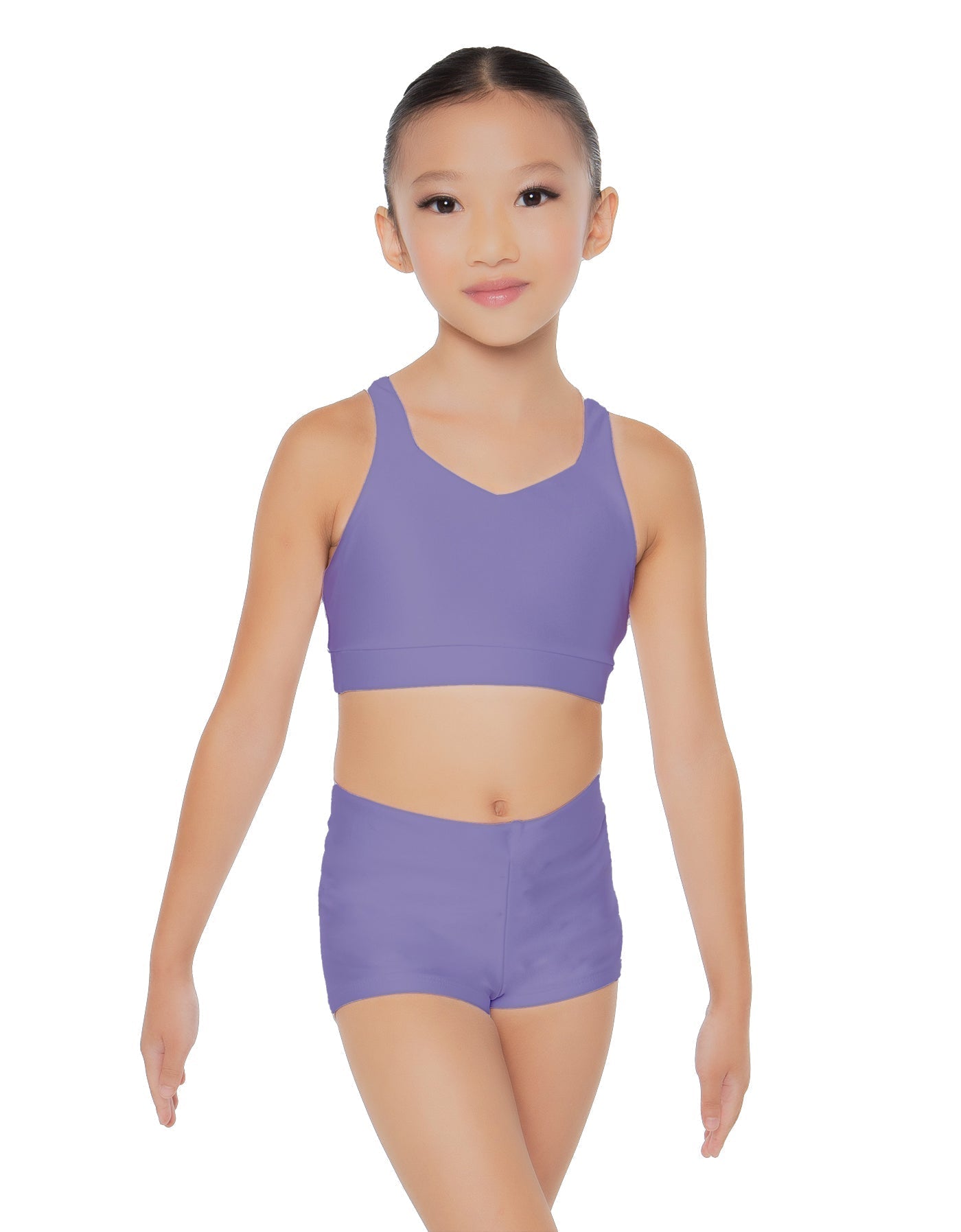 Solid Lycra Sweetheart Crop
