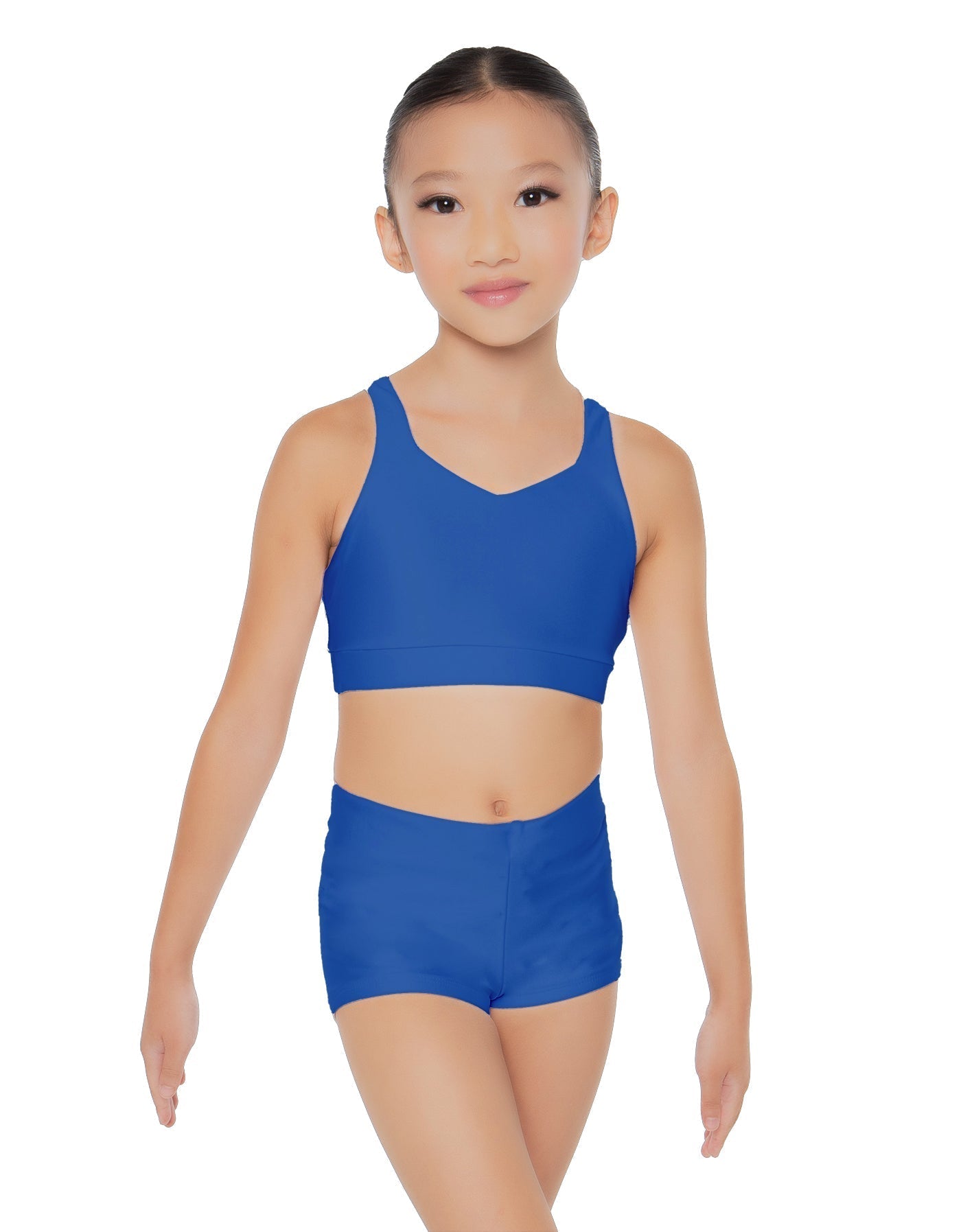 Solid Lycra Sweetheart Crop