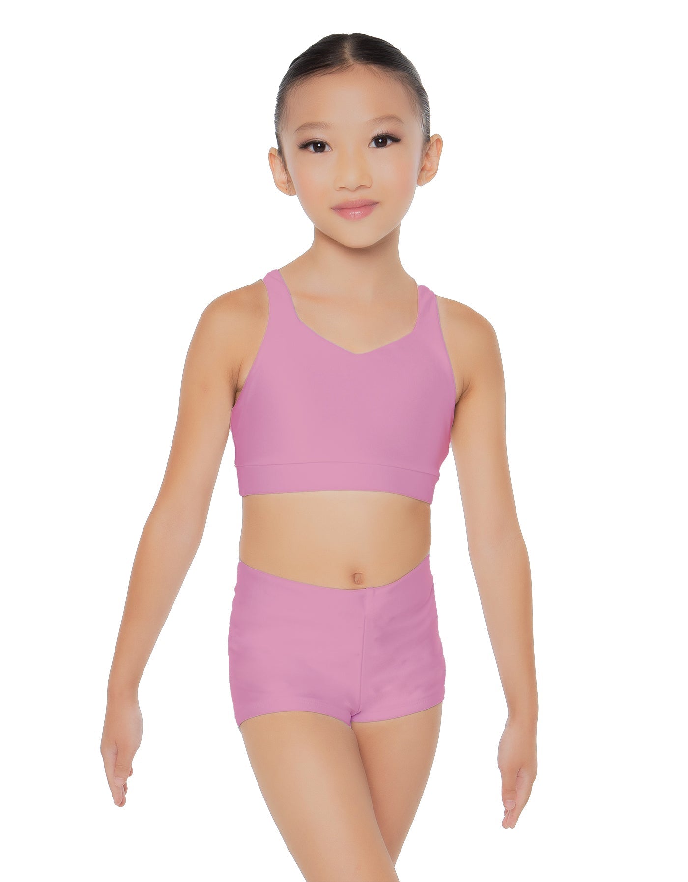 Solid Lycra Sweetheart Crop