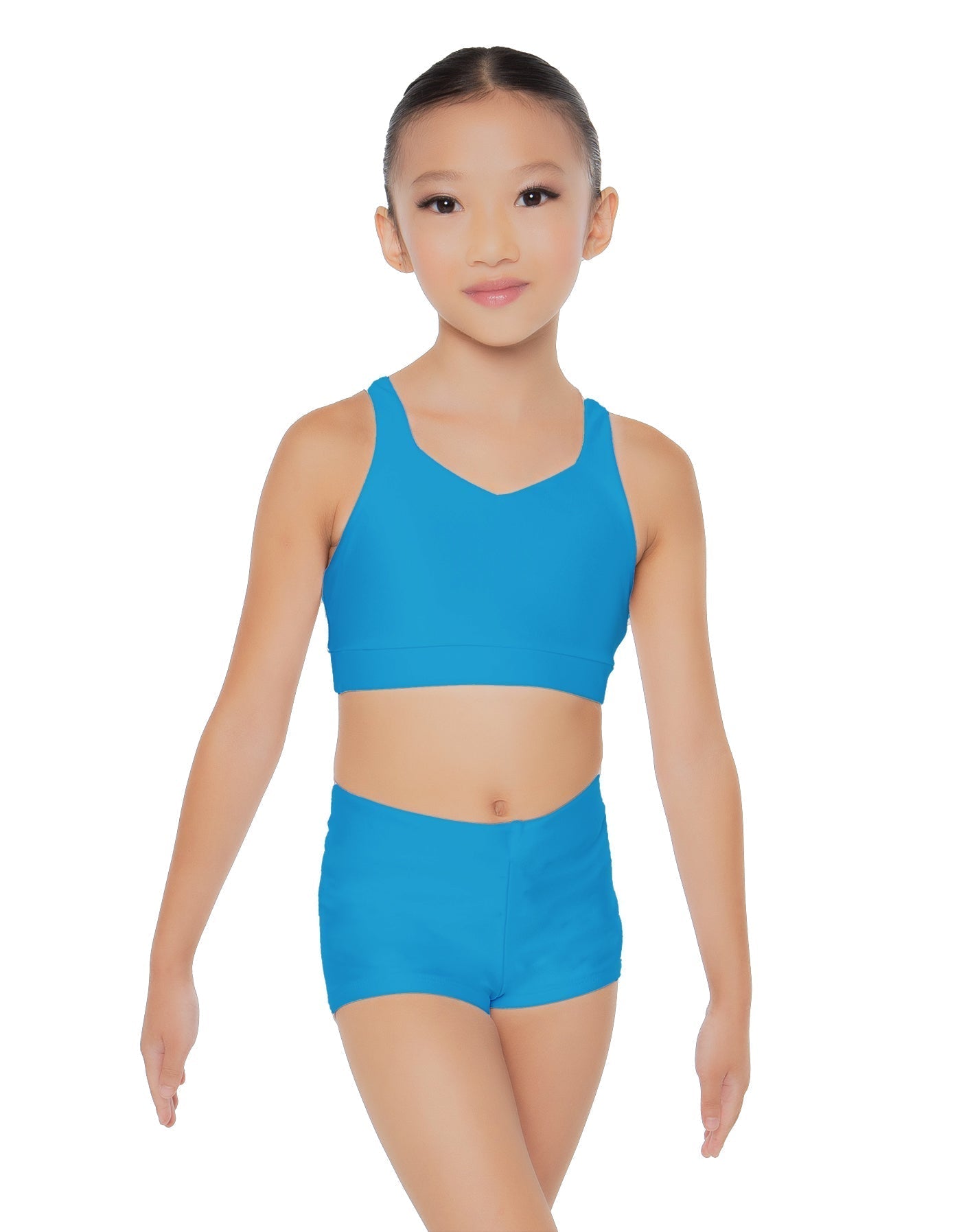 Solid Lycra Sweetheart Crop