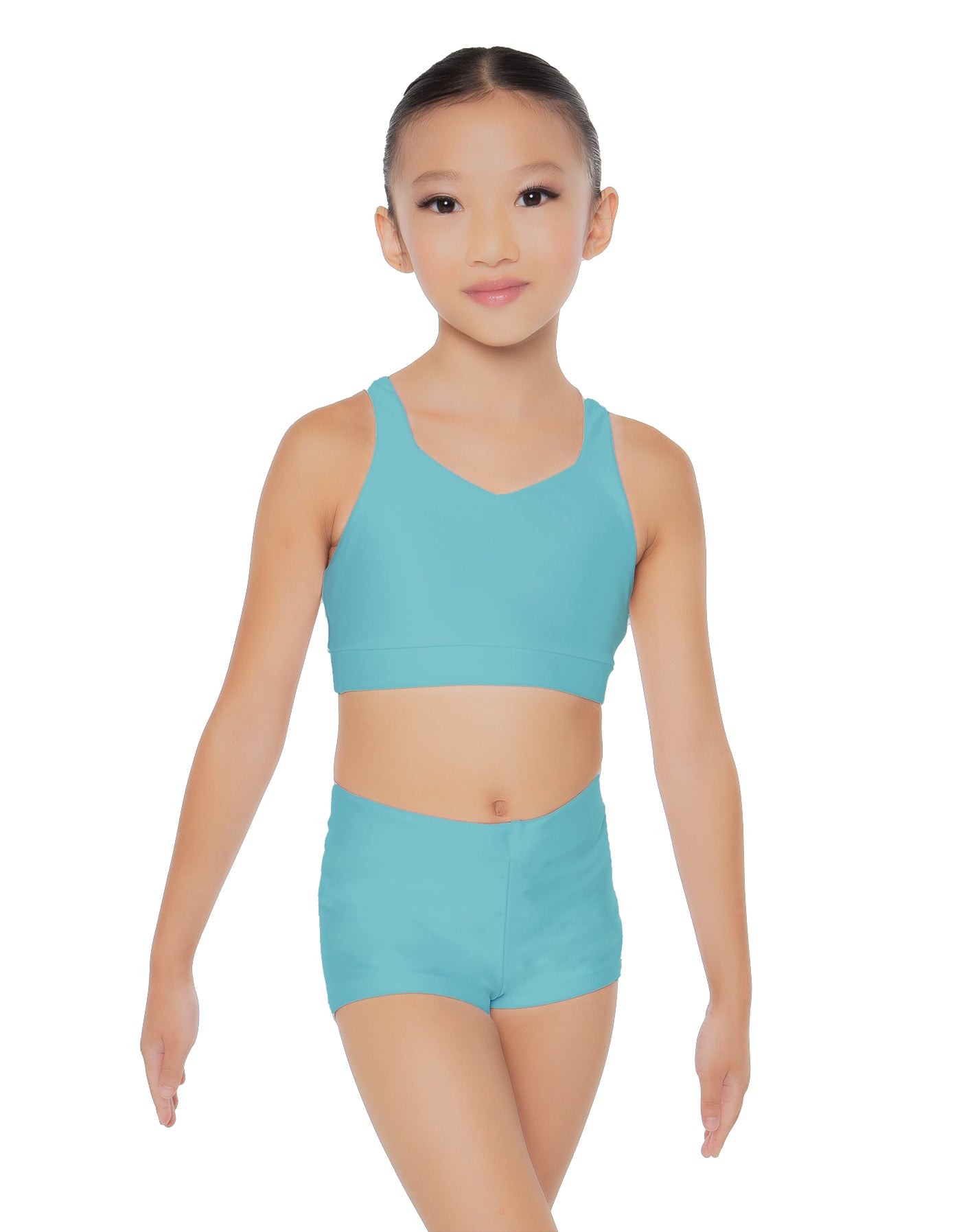 Solid Lycra Sweetheart Crop