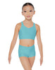 Solid Lycra Sweetheart Crop