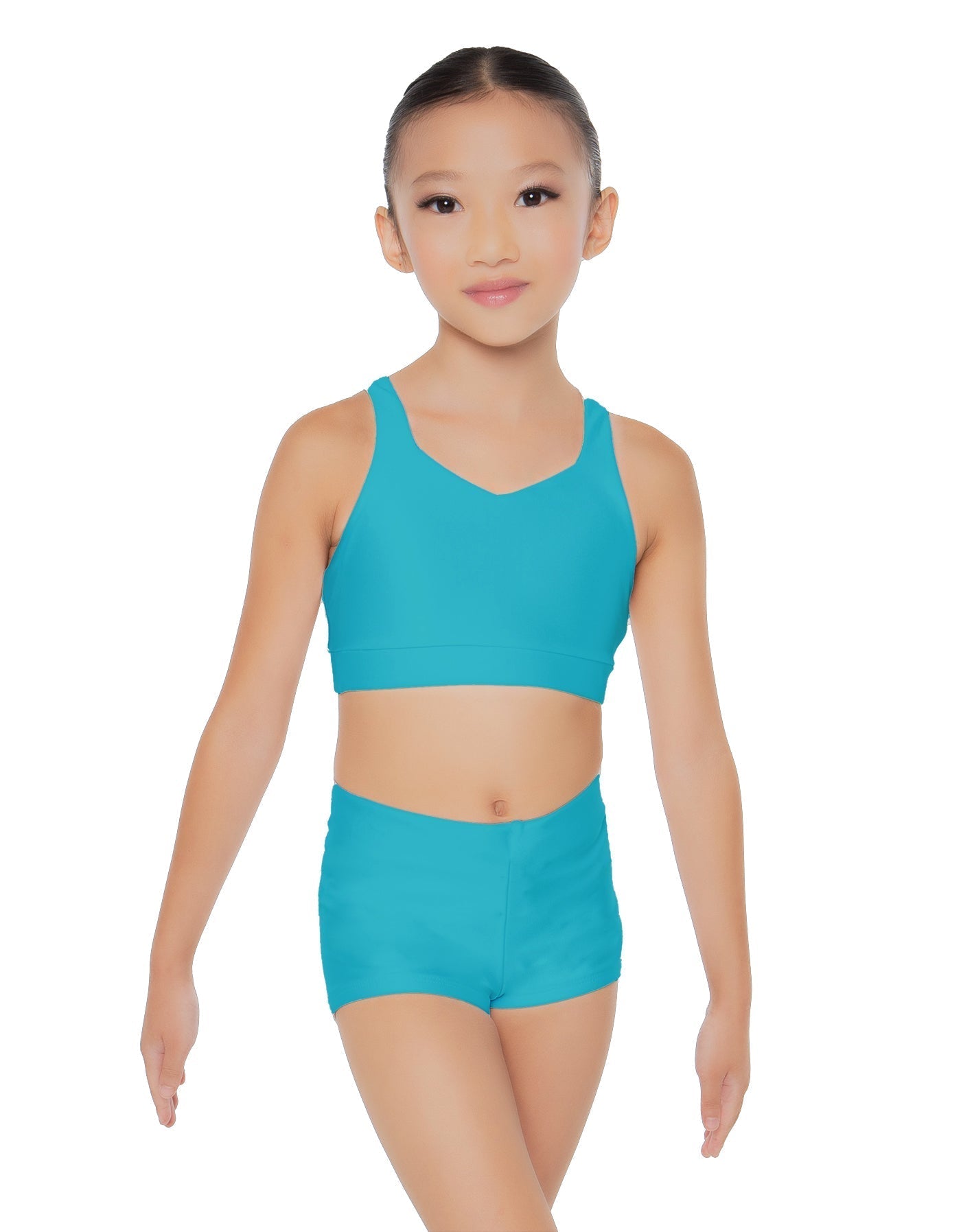 Solid Lycra Sweetheart Crop